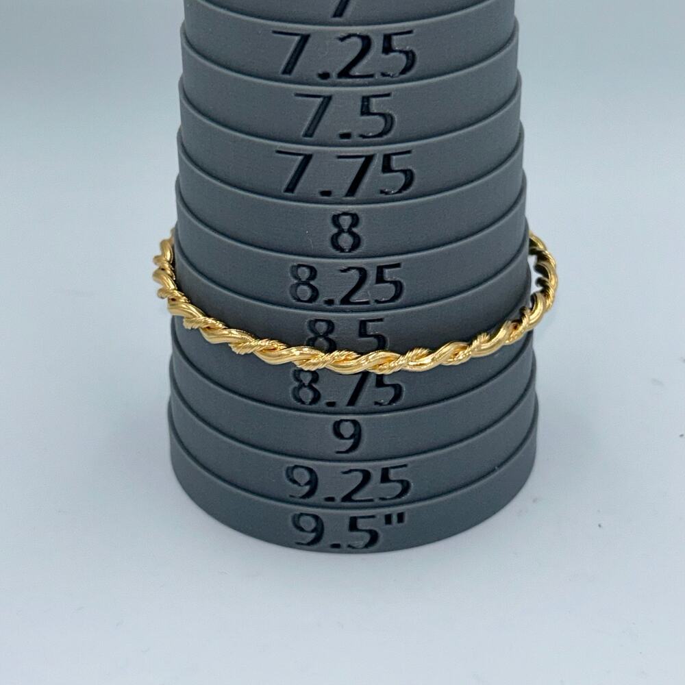 Twisted Rope Design Goldtone Bangle